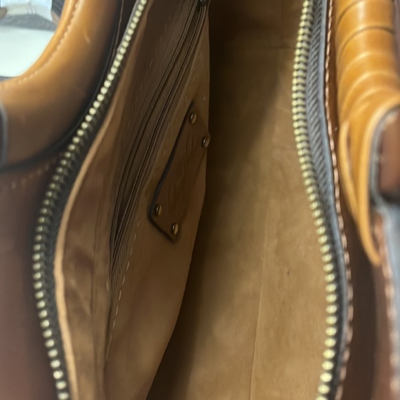 PATRICIA NASH Leather Floral Oil Paint Lyon  Zip Top Satchel HandBag 👜 NWT - Picture 16 of 17